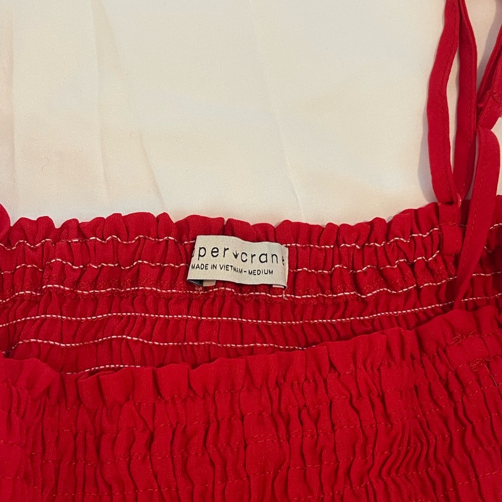 Flowy Red Adjustable Strap top size Medium